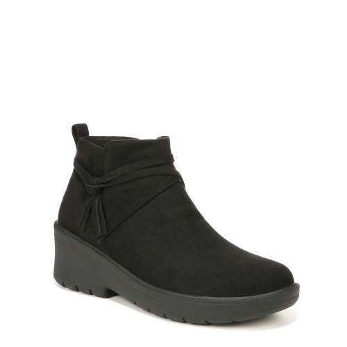 Bzees Blaine I7220F1001 Boots Women's Black Faux Suede Ankle Booties LION1044