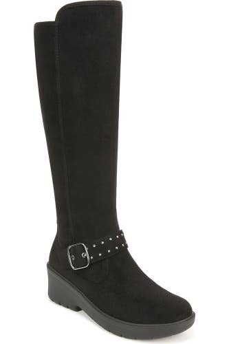 Bzees Brandy 2 I7221F1001 Womens 8M Black Studed Knee High Riding Boots LION1046