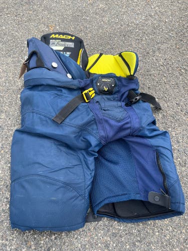 Blue Junior Medium Bauer Supreme Mach Hockey Pants