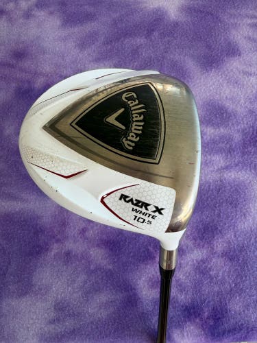 Men's Callaway Razr X White Driver Right Handed Stiff Flex 10.5 Loft (Used)