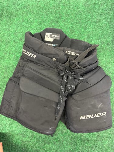 Black  Bauer GSX Hockey Goalie Pants (Used) | Junior Large/Extra Large