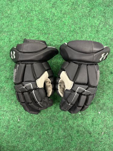 Black Under Armour Command Pro Lacrosse Gloves (Used) 12”(M)