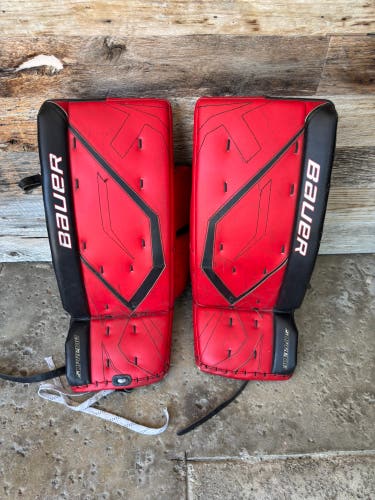 Red 27" Intermediate Bauer Supreme One80 Goalie Leg Pads