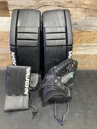 Black 28" Junior Vaughn SLR3 Goalie Full Set Regular (Used)