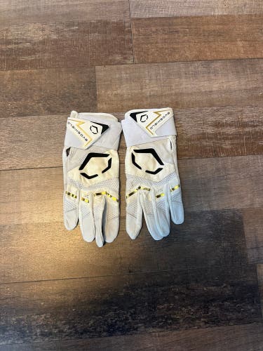 Large EvoShield Batting Gloves (Used) - long cuff