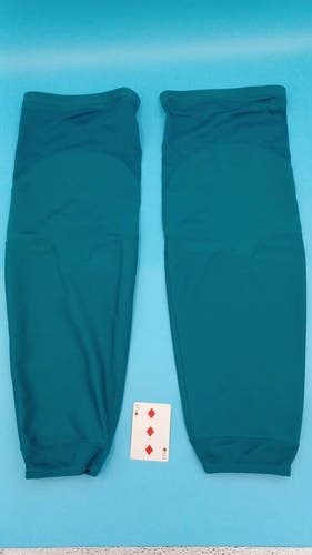 Bundle for MapleLeafs13 - San Jose Sharks used Adidas Solid Teal Practice Worn Socks.