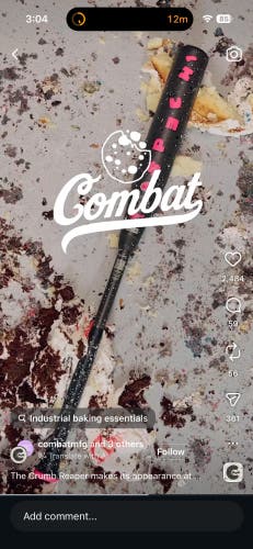 NEW IN BOX LIMITED OMAHA Crumb Reaper 2026 Combat Spec H1 Hybrid BBCOR Certified Bat 32" / 29