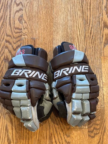 Vintage Brown University Brine Goalie Lacrosse Gloves