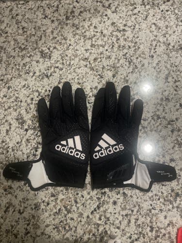 Black Medium Adult Adidas Freak Gloves (Used)