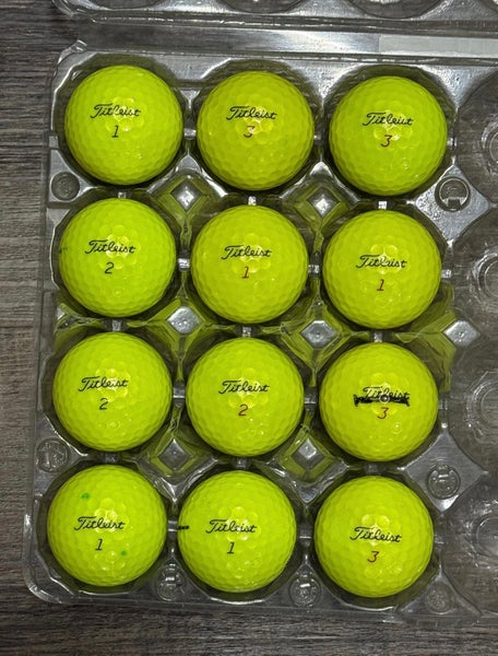 12 Titleist Pro V1 / Pro V1x Yellow Golf Balls - Mostly 5A Mint Condition