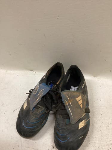 Used Adidas Soccer Cleats Black And Carolina Blue Junior 01 11725-s000503109