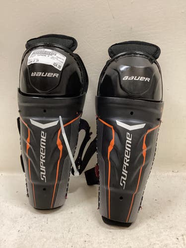 Used Bauer Supreme Youth Shin Guards Black 8" 11725-s000503216