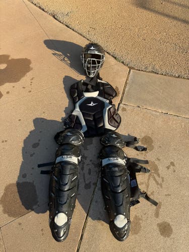 Black/Gray All Star System 7 Catcher's Set (Used)