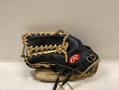Used Rawlings Gge1275tcblk Bb Sb Glove Rh Throw Black 12 3 4" 11725-s000502562