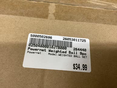 Used Powernet Weighted Ball Set Bb Sb Training Aid 11725-s000502696