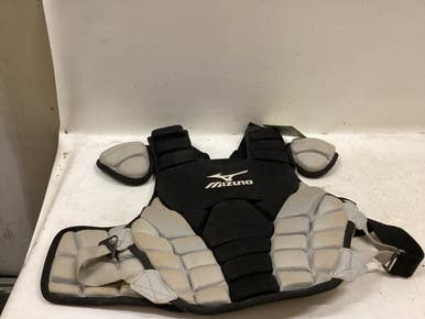 Used Mizuno Chest Youth 14 Catchers Chest Protector Black And Grey Youth 11725-s000502697