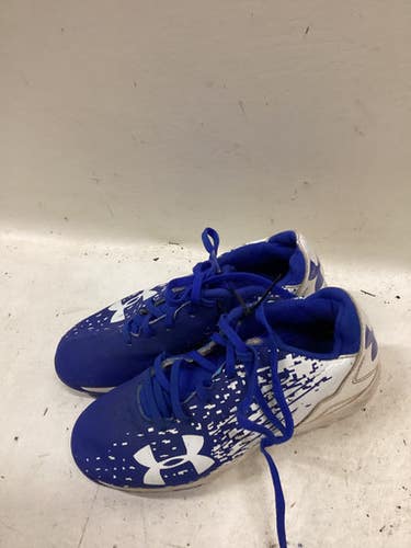 Used Under Armour Baseball Cleat Bb Sb Cleats Royal Blue Youth 13.0 11725-s000503512