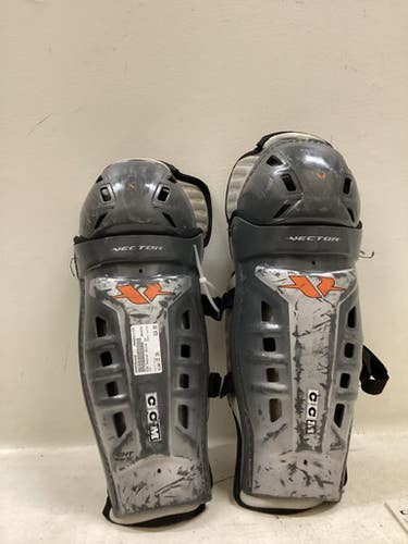 Used Ccm Vector Senior Shin Guards Grey 15" 11725-s000502859
