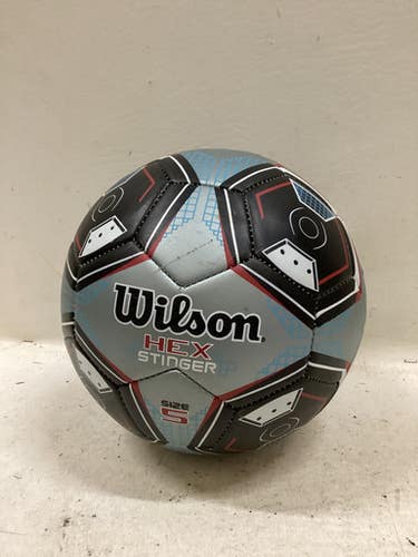 Used Wilson Hex Stinger All Size Soccer Ball Grey And Black 5 11725-s000503555