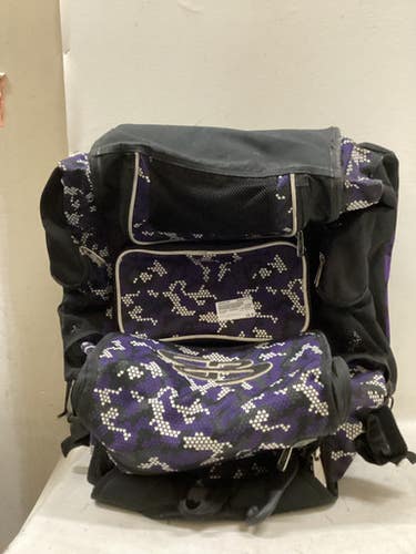 Used Boombah Backpack Bb Sb Player Backpack Black And Purple 11725-s000503567