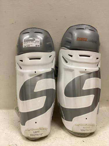 Used Shock Dr Shins Youth Shin Guards White And Grey 12" 11725-s000503644