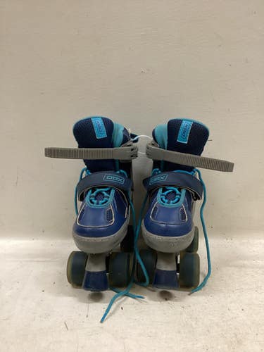 Used Dbx Roller Skate 1-4 Senior Roller Quad Skates Royal Blue Adjustable 11725-s000503734