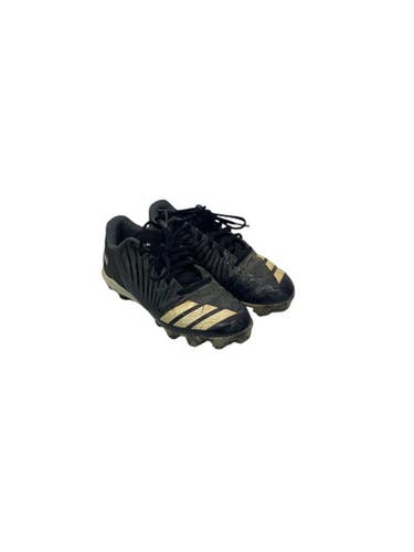 Used Adidas 3 Black Stripe Bb Cleats Bb Sb Cleats Black Junior 04.5 11347-s000231752