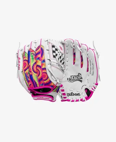New Wilson Flash Rh Throw Fastpitch Gloves 11347-flash