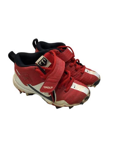 Used Nike Trout Bb Cleats Bb Sb Cleats Red Youth 11.0 11347-s000255548