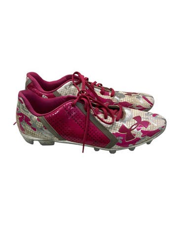 Used Under Armour Adult Fb Cleats Pink Senior 12.5 11347-s000255578