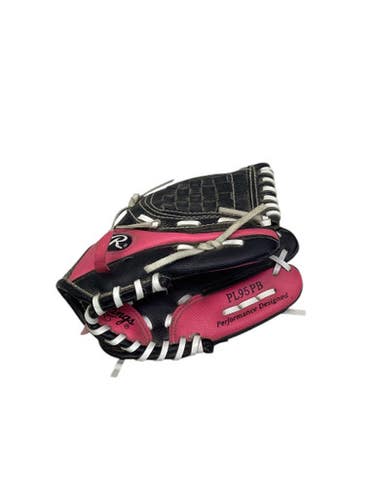 Used Rawlings Pl95pb Bb Sb Glove T-ball Pink And Black 9 1 2" 11347-s000257740
