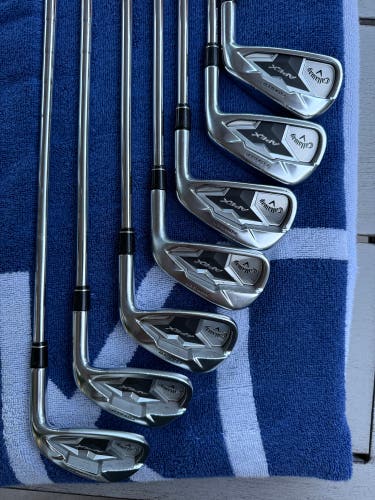 Men's 2019 Callaway Apex Pro 19 Right Handed Iron Set Stiff Flex 37.5" (Used)