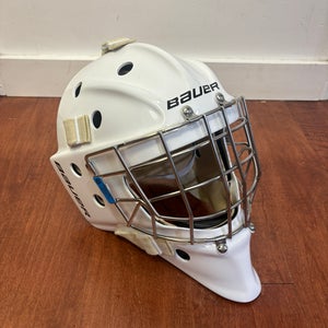 S21 Bauer 950 Goalie Mask Certified Straight & CatEye Cages + New Resilient Foam Senior Small (Used)