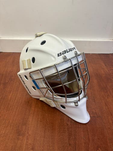 S21 Bauer 950 Goalie Mask Certified Straight & CatEye Cages + New Resilient Foam Senior Small (Used)