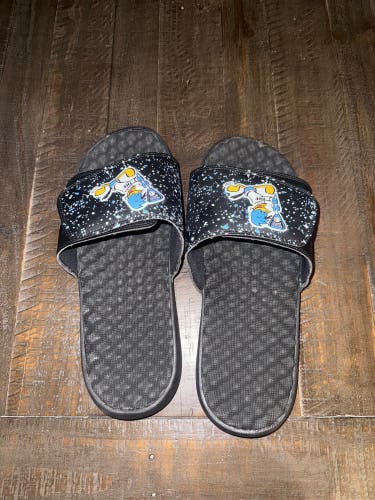 Black Unisex Size M 12.0 (W 13.0) Adult Sandals (New)