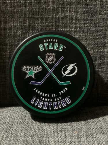 Dallas Stars vs Tampa Bay Lightning January 18, 2026 Official Match Up Puck