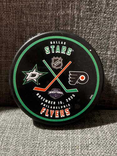 Dallas Stars vs Philadelphia Flyers November 15, 2025 Official Match Up Puck