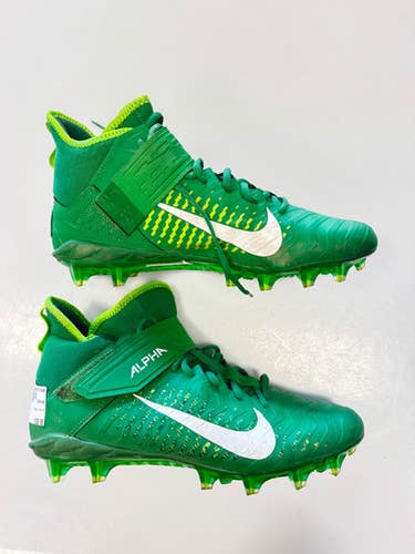 Used Nike Alpha Adult Fb Cleats Green Senior 10.5 11860-s000310888