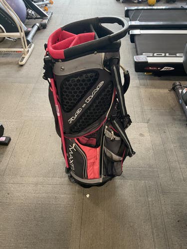 Used Maxfli Flo-bac Mens Stand Bag Black And Red 11614-s000238767