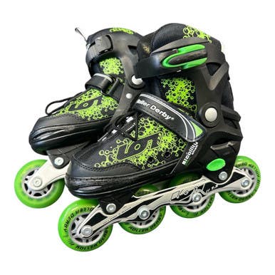 Used Rollerderby Stability Shell 2-5 Junior Rec Fitness Skates Black Adjustable 11450-s000523442