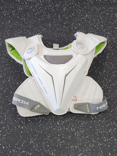 Used Maverik M5 Ekg Lacrosse Shoulder Pads White Md 11849-s000041086