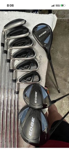 Men's 2024 Callaway Edge Left Hand Iron Set Regular Flex 9 Pieces (Used)