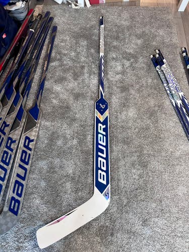 NCAA Bauer Supreme Full Right 24" White Pro Stock Goalie Stick #2