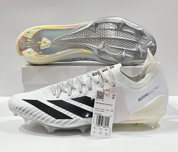 Size 14 Adidas SM Adizero Electric Football Cleats White JQ1493