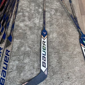 NCAA Bauer Supreme Full Right 24" Navy Pro Stock Goalie Stick #6