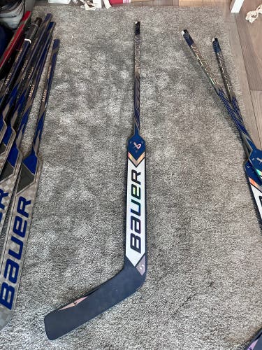 NCAA Bauer Supreme Full Right 24" Navy Pro Stock Goalie Stick #6