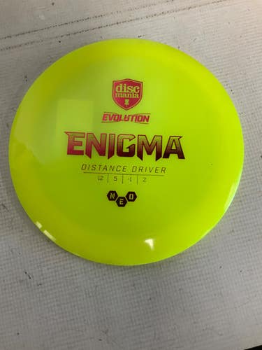 Used Discmania Enigma Neo Disc Golf Driver Yellow 169g 11823-s000040203