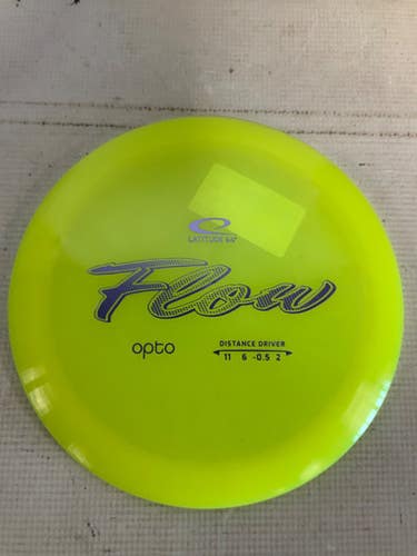 Used Latitude 64 Flow Disc Golf Driver Yellow 169g 11823-s000040200