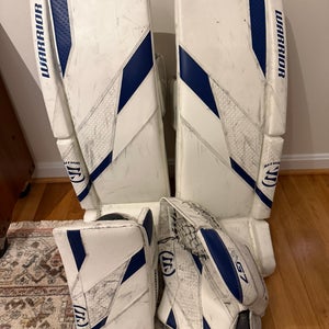 32" Warrior Ritual G7 Regular Goalie Full Set White Royal