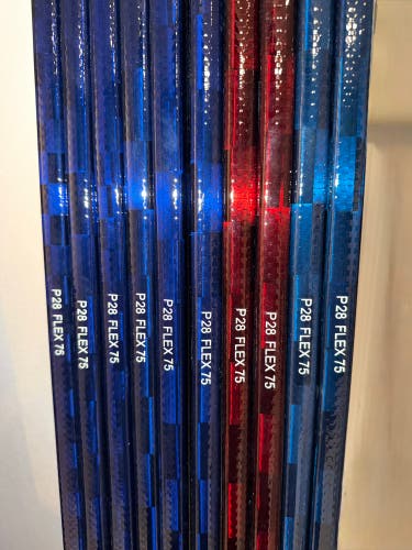 Senior Left Hand Hockey Stick P28 75 Flex Pro Stock (New)
